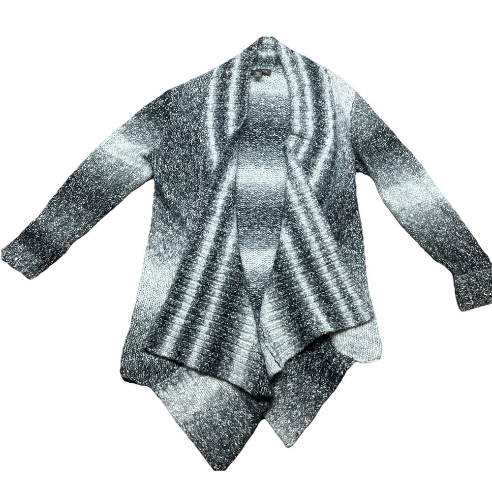 Tommy Bahama‎ Knit Cardigan Sweater Women's Small Grey Open Front Asymmetric Hem